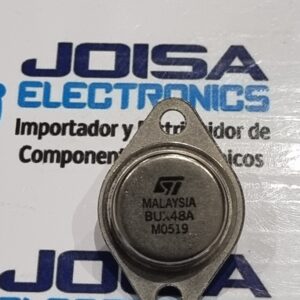 BUX48A El BUX48 y el BUX48A son mesas multiepitaxiales. Transistores NPN montados en lata de metal TO-3. Están destinados a la conmutación y la industria