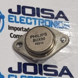 BUX80 El BUX80 es un transistor de potencia de alto voltaje NPN de 400 V diseñado para su uso en conmutación de potencia de alto voltaje y alta velocidad