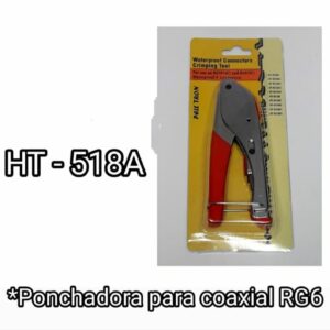 Alicate ponchador es ideal para realizar conexión al cable coaxial con el Conector de presión.SKU: HT-H518A