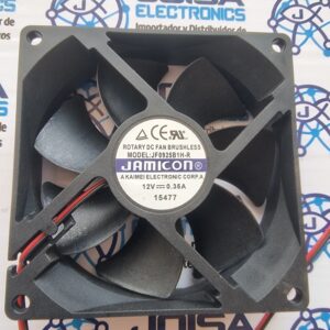 VENTILADOR 12VDC 0.41A; 2 CABLES; 70X70X15MM; JAMICON; KF0715H1SR-R. Código ... KF0715H1SR-R. ☑. Voltaje: 12V. ☑. Corriente: 0.41A. ☑. Dimensiones: