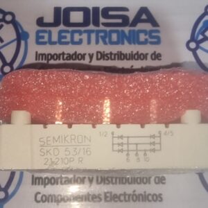 SKD 53/16 SKD 53/16 07232850 | Puente rectificador: trifásico; Urmax: 1,6kV; If: 53A; Ifsm: 270A DISTRIBUIDO EN JOISA ELECTRONICS SAC