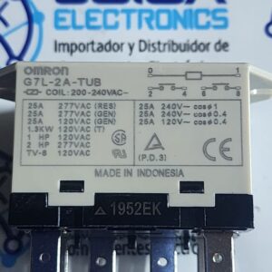 G7L-2A-TUB Relé de alta potencia Omron G7L-2A-TUB de 24 V CC o 200-240 V CA para aire acondicionado. Fabricado en Indonesia Y DISTRIBUIDO POR JOISA ELECTRONICS SAC