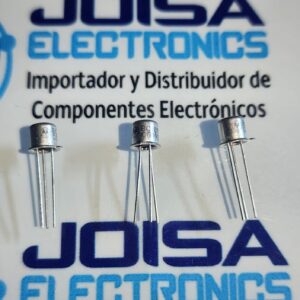 BC107 Los BC107 y BC107B son transistores NPN epitaxiales planos de silicio en encapsulado metálico TO-18 . Son adecuados para su uso en etapas de control de baja frecuencia su Si Estilo de montaje: Orificio pasante Paquete/Caja: TO-18-3 Polaridad del transistor: NPN Configuración: Única Corriente máxima del colector de CC: 100 y lo distribuiye joisa electronics sac
