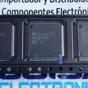 M430F449 Microcontrolador: MSP430F449 con 60 000 bytes de memoria flash de programa, 256 bytes de memoria flash de datos y 2 000 bytes de RAM. Conector JTAG. Puentes JTAG de entrada y salida distribuido por joisa electronics sac