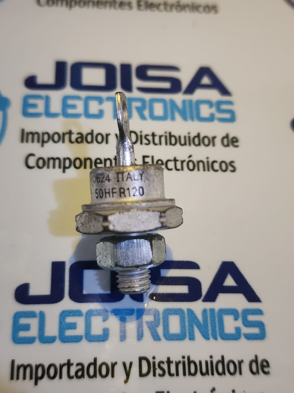 50HFR120 El 50HFR120 es un diodo rectificador de baja potencia con encapsulado tipo DO5 con polaridad ánodo a tornillo y diseñado para su uso en cargadores y distribuido por joisa electronics sac El 50HFR120 es un diodo rectificador de baja potencia con encapsulado tipo DO5 con polaridad ánodo a tornillo y diseñado para su uso en cargadores y distribuido por joisa electronics sac