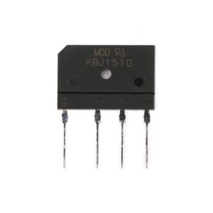 KBJ1510 KBJ1510 es un rectificador de puente de CA y CC con alto voltaje de 1000 V , uso de propósito general en cubiertas de rectificador de puente pasivado de vidrio en potencia informática, consola de juegos ZIP-4 DISTRIBUIDO POR JOISA ELECTRONICS SAC LIMA PERU