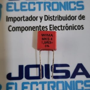 MKS4C041002E00JSSD El WIMA MKS 4 DE 1UF 63V 5% presenta una alta relación volumen/capacidad , es autorregenerable y cumple con los requisitos de la norma RoHS 2011/65/UE COMERCIALIZADO POR JOISA ELECTRONICS SAC LIMA PERU