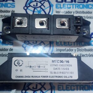 MTC 30/16 THIRISTOR Módulo de tiristores de alta potencia MTC30/16 MTC30-16 Módulo SCR 30A 1600V DISTRIBUIDO JOISA ELECTRONICS SAC LIMA PERU
