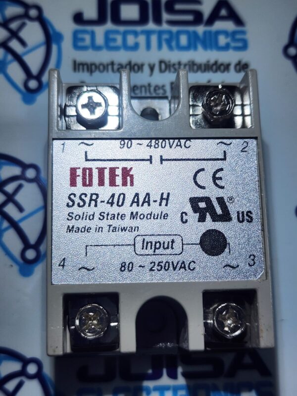 SSR-40AA-H RELE DE ESTADO SOLIDO 40A 80-250VAC – JOISA ELECTRONICS