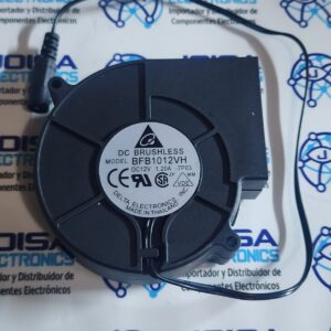 BFB1012VH BFB1012VH-AF00 es un soplador de enfriamiento genérico, que emplea el sistema de cojinetes de bolas que no requieren mantenimiento de Delta y tiene un impulsor y un marco de plástico DISTRIBUIDO POR JOISA ELECTRONICS SAC LIMA PERU