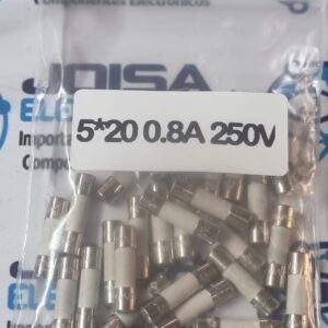 FUSIBLE-EUROPEO 5X 20MM CERÁMICA 800MA 250V ACCIÓN RÁPIDA DISTRIBUIDO POR JOISA ELECTRONICS SAC LIMA PERU