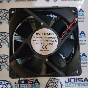 D12038V48LS-K VENTILADOR 48VDC, 0.13A, 120x120x38mm, marca Symbang. 120mm DC Axial Fan (D12038V48LS-K) COMERCIALIZA JOISA ELECTRONICS SAC LIMA PERU