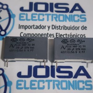 R46KN333000N0K - KEMET - CAP, 0,33 µF, 10 %. Newark Electronics ofrece... R46KN333000N0K . CAP, 0,33 µF, 10 %, PP, RADIAL. DISTRIBUIDO POR JOISA ELECTRONICS SAC LIMA PERU