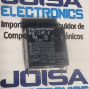 VE12HE-K Relé de potencia VE-12HE-K TAKAMISAWA de 12VDC, nuevo y original, ideal para uso general. Diseño en miniatura, sellado y de baja carga de contacto.distribuido por joisa electronics sac
