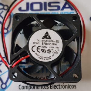 EFB0512HA VENTILADOR AXIAL EFB0512HA Delta Electronics Ventiladores tangenciales CC DC Tubeaxial Fan, 50x10mm, 12VDC COMERCIALIZADO POR JOISA ELECTRONICS SAC LIMA PERU