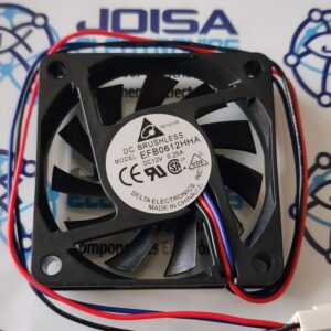 EFB0612HHA VNETILADOR AXIAL EFB0612HHA , 60x60x10mm, 12 VCC, 0,18 A, 2,16 W, rodamiento de bolas, ventilador axial, 4800 RPM, 2 cables conductores, ventilador de CC, delta Y COMERCIALIZADO POR JOISA ELECTRONISA SAC PROVEEDOR DE REPUESTOS ELECTRONICOS EN LIMA PERU