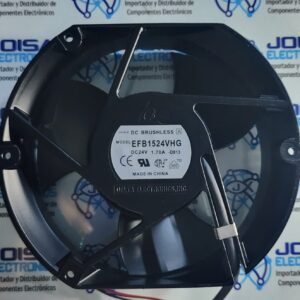 EFB1524VHG EFB1524VHG. Ventilador axial de CD, 24 V, Rectangular con extremos redondeados, 172 mm, 50.8 mm. DELTA ELECTRONICS El ventilador se utiliza principalmente para enfriar la máquina, enfriar y desempeñar un papel auxiliar y se comercializa en JOISA ELECTRONICS SAC