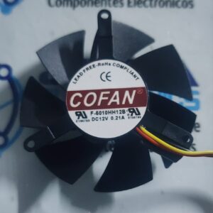 F-5010HH12B VENTILADOR Modelo: F-5010H12B; Voltaje: 12 V; Corriente: 0.14 A; Tamaño: 50X50X10MM COMERCIALIZADO POR JOISA ELECTRONICS SAC LIMA PERU PROVEEDOR
