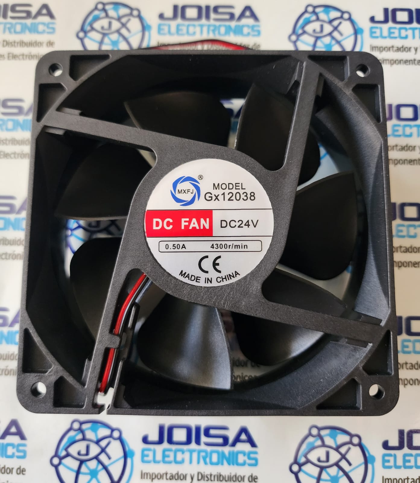 GX12038 GX12038 ESTE ventilador axial de CC GX12038 de MEIXING, de 24 V CC, 3400 RPM, 0,3 A y 120 x 120 x 38 mm, ofrece un alto flujo de aire, bajo nivel de ruido y rodamientos de bolas duraderos. Ideal para diversas industrias y comercializado por JOISA ELECTRONICS SAC PROVEEDOR DE REPUESTOS EN LIMA PERU GX12038 ESTE ventilador axial de CC GX12038 de MEIXING, de 24 V CC, 3400 RPM, 0,3 A y 120 x 120 x 38 mm, ofrece un alto flujo de aire, bajo nivel de ruido y rodamientos de bolas duraderos. Ideal para diversas industrias y comercializado por JOISA ELECTRONICS SAC PROVEEDOR DE REPUESTOS EN LIMA PERU