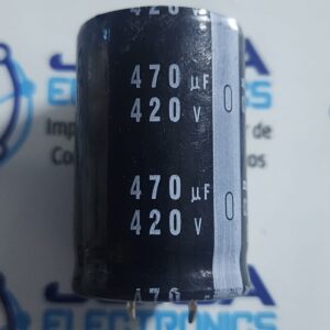 LGNW6471MELB45-470x420v LGNW6471MELB45 Condensador electrolítico de aluminio Nichicon Bull de 470 µF, 20 %, 420 V, 30 x 45 mm COMERCIALIZADO POR JOISA ELECTRONICS SAC PROVEEDORES LIMA PERU