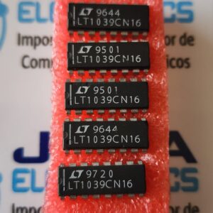 LT1039CN16 CIRCUITO INTEGRADO LT1039 es un controlador/receptor triple RS232 que incluye apagado. Cada receptor aceptará una entrada de hasta ±30 V y puede controlar la lógica TTL o CMOS COMERCIALIZADO POR JOISA ELECTRONICS SAC LIMA PERU
