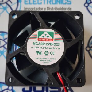 MGA6012VB-O25 VENTILADOR MGA6012VB-O25; Tamaño: 60 × 60 × 0.984 in; Voltaje: 12 V, Corriente: 0.9A comercializado por joisa electronics sac proveedor de repuestos electronicos LIMA PERU