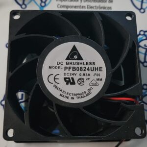 PFB0824UHE Ventiladores tangenciales CC Tubeaxial Fan, 80x38mm, 24VDC, Ball, 3x Lead Wire, Lock Rotor Sensor, Tachometer. Hoja de datos: PFB0824UHE-F00 DISTRIBUIDO POR JOISA ELECTRONICS SAC LIMA PERU