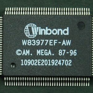 W83977EF-AW CIRCUITO INTEGRADO TIPO SUPER I/O CHIP DE VARIAS FUNCIONES Y SON DE 16BYTES Descripción: Winbond W83977EF-AW 20100419.jpg. Inglés: Chip Winbond Super I/O W83977EF-AW