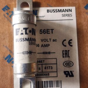 56ET. El 56ET es un fusible de alta velocidad HRC de 56A/690VCA con BS-88 británico y caja de etiquetas atornilladas. Este fusible de montaje de perno de la serie ET Y DISTRIBUIDO POR JOISA ELECTRONICS SAC PROVEEDOR LIMA PERU