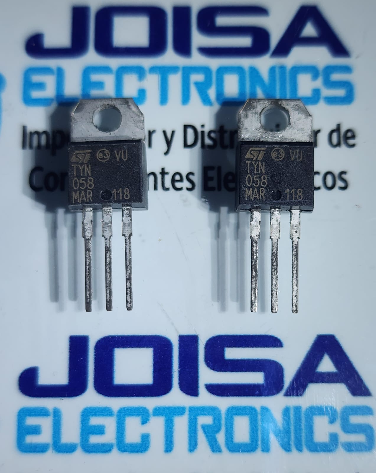 TYN058 TYN058 TRANSISTOR TYN058 de STMICROELECTRONICS. Rectificador controlado de silicio , 8 A I(T)RMS, 8 A I(T), 50 V V(DRM), 50 V V(RRM), 1 elemento, TO-220AB DISTRIBUIDO POR JOISA ELECTRONICS SAC PROVEEDOR LIMA PERU TYN058 TRANSISTOR TYN058 de STMICROELECTRONICS. Rectificador controlado de silicio , 8 A I(T)RMS, 8 A I(T), 50 V V(DRM), 50 V V(RRM), 1 elemento, TO-220AB DISTRIBUIDO POR JOISA ELECTRONICS SAC PROVEEDOR LIMA PERU