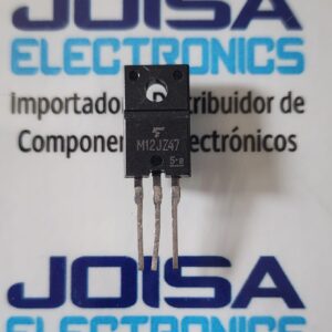 M12JZ47 El M12JZ47 (a menudo listado como SM12JZ47) es un triac de potencia de 12A y 600V fabricado por Toshiba, diseñado para aplicaciones de control de CA. Encapsulado en TO-220F, este componente ofrece alta capacidad de conmutación ( ) y es ideal para aplicaciones de conmutación de corriente alterna, electrodomésticos y equipos industriales, con una corriente nominal de 12A y un voltaje de pico repetitivo de 600V DISTRIBUIDO POR JOISA ELECTRONICS SAC PROVEEDOR LIMA PERU