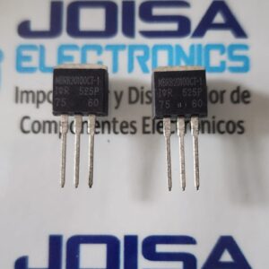 El MBRB20100CT es buenoSchottkyDiodo rectificador (matriz), 20 A (10 A por interno) y 100 V, instalado dentro del SMD D2PAK (TO-263) Y DISTRIBUIDO POR JOISA ELECTRONICS SAC LIMA PERU