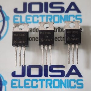 MJE16002 stos transistores están diseñados para conmutación de alto voltaje y alta velocidad de circuitos inductivos donde el tiempo de caída y el RBSOA son críticos Y SE COMERCIALIZAN EN JOISA ELECTRONICS SAC PROVEEDOR LIMA PERU