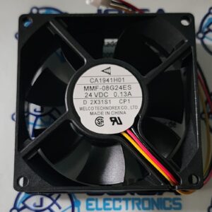 MMF-08G24ES es unventilador de refrigeración axialFabricado por Melco Technorex (parte de Mitsubishi Electric) diseñado para aplicaciones industriales como inversores de refrigeración y otros equipos electrónicos y comercializado por JOISA ELECTRONICS SAC PROVEEDOR LIMA PERU