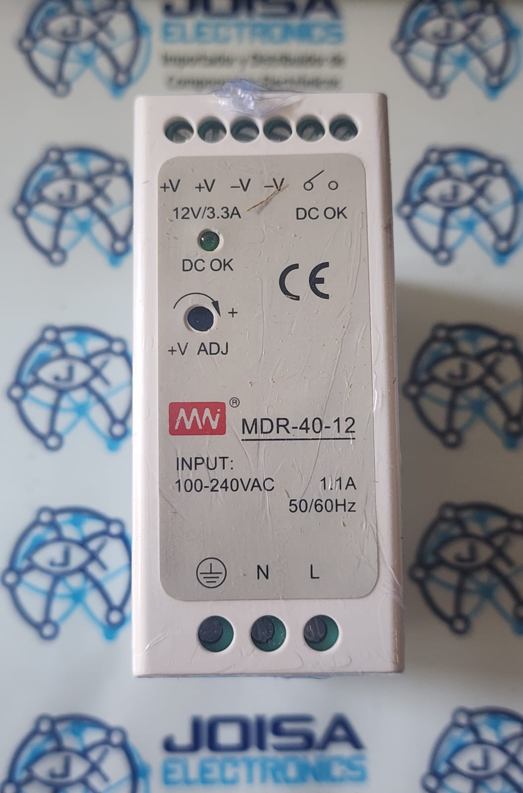 MDR-40-12 MDR-40-12 La fuente de alimentación Mean Well MDR-40-12 es un dispositivo industrial de 40W para montaje en riel DIN. Proporciona una salida de 12VDC a 3.33A, con un rango de entrada universal de 85-264VAC. Es una solución de diseño "ultra delgado", ideal para gabinetes con espacio reducido, con protección contra sobrecarga y cortocircuito comercializado por JOISA ELECTRONICS SAC PROVEEDOR LIMA PERU MDR-40-12 La fuente de alimentación Mean Well MDR-40-12 es un dispositivo industrial de 40W para montaje en riel DIN. Proporciona una salida de 12VDC a 3.33A, con un rango de entrada universal de 85-264VAC. Es una solución de diseño "ultra delgado", ideal para gabinetes con espacio reducido, con protección contra sobrecarga y cortocircuito comercializado por JOISA ELECTRONICS SAC PROVEEDOR LIMA PERU