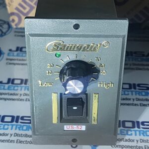 US-52 El controlador de motor US-52 es un regulador de velocidad diseñado para motores de corriente alterna (AC) monofásicos de inducción con retroalimentación de tacómetro. Es ampliamente utilizado en maquinaria industrial como cintas transportadoras, mezcladoras y equipos de empaque Y COMERCIALIZADO POR JOISA ELECTRONICS SAC PROVEEDOR LIMA PERU