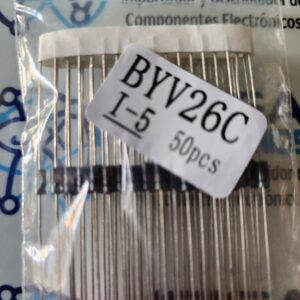 El BYV26C es un diodo rectificador de avalancha de recuperación ultra rápida, diseñado para aplicaciones de alta frecuencia y eficiencia. Es comúnmente fabricado por empresas como Vishay Semiconductors y NXP y se coercializa en JOISA ELECTRONICS SAC LIMA PERU PROVEEDOR