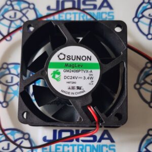 GM2406PTVX-A El GM2406PTVX-A es un ventilador de refrigeración de corriente continua (DC) de alto rendimiento fabricado por SUNON. Es conocido por ser un componente de grado industrial o para servidores, diseñado para ser "ultra silencioso" a pesar de su potencia Y COMERCIALIZADO POR JOISA ELECTRONICS SAC PROVEEDOR LIMA PERU