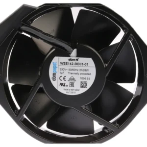 W2E142-BB01-01 es unVentilador axial de tubo CA de alto rendimiento diseñado para aplicaciones de refrigeración industrial.Se utiliza con frecuencia en bombas de calor, aires acondicionados y vitrinas refrigeradas debido a su capacidad para proporcionar un alto flujo de aire con baja resistencia y se comercializa en JOISA ELECTRONICS SAC LIMA PERU