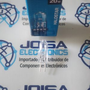 64425 12V 10W El OSRAM 64425 (Halostar Standard) es un haz pequeño, y esta es la interpretación más obvia:1. DiseñoCápsula de cuarzo: Contiene un elemento brillante en el interior de un pequeño cristal que resiste altas temperaturas.Pines G4: Tiene dos pines pequeños, separados por 4 milímetros. Y SE COMERCIALIZA EN JOISA ELECTRONICS SAC PROVEEDOR LIMA PERU