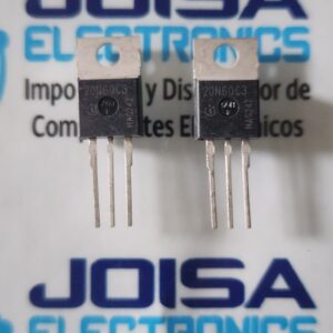20N60C3 El 20N60C3 (frecuentemente SPP20N60C3) es un MOSFET de potencia de canal N de alto rendimiento, diseñado por Infineon Technologies, que soporta 600V-650V y 20A-20.7A. Utiliza tecnología CoolMOS para ofrecer baja resistencia en estado de encendido ( típico de 0.16-0.19 ) y conmutación rápida, ideal para fuentes conmutadas (SMPS), UPS y control de motores COMERCIALIZADO POR JOISA ELECTRONICS SAC PROVEEDOR LIMA PERU