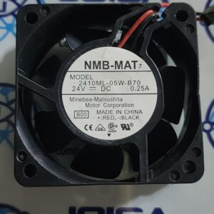 2410ML-05W-B70 El código 2410ML-05W-B70 se refiere a un ventilador axial de corriente continua (DC) de alto rendimiento fabricado por NMB-MAT (MinebeaMitsumi). Es comúnmente utilizado para enfriamiento industrial, en servidores y en variadores de frecuencia COMERCIALIZADO POR JOISA ELECTRONICS SAC PROVEEDOR LIMA PERU