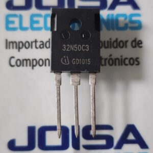 32N50C3 32N50C3 (también conocido por su número de parte completo SPW32N50C3) es un transistor de potencia MOSFET de canal N de alto rendimiento, perteneciente a la serie CoolMOS™ C3 COMERCIALIZADO POR JOISA ELECTRONICS SAC PROVEEDOR LIMA PERU