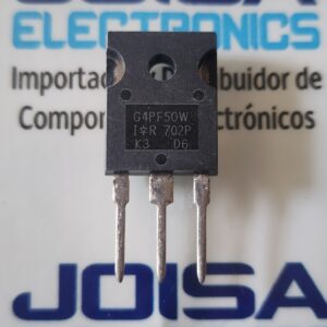 G4PF50W El G4PF50W (o IRG4PF50W) es un transistor bipolar de puerta aislada (IGBT) de alta potencia y 900V de International Rectifier (ahora Infineon), encapsulado en TO-247. Optimizado para soldadura y fuentes conmutadas ( ), ofrece bajas pérdidas por conmutación ( ) hasta 100kHz, ideal para aplicaciones de alta eficiencia Y SE COMERCIALIZA EN JOISA ELECTRONICS SAC PROVEEDOR LIMA PERU