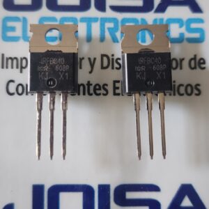 IRFBC40 El IRFBC40 es un transistor de potencia de efecto de campo metal-óxido-semiconductor (MOSFET) de canal N diseñado para aplicaciones de conmutación de alta velocidad y alta tensión. Es un componente estándar en fuentes de alimentación conmutadas (SMPS) y controladores de motores debido a su robustez y eficiencia Y SE COMERCIALIZA POR JOISA ELECTRONICS SAC PROVEEDOR LIMA PERU