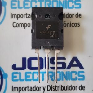 J6820-l J6820 (a menudo referenciado como FJAF6820) es un transistor de potencia de alto voltaje, tipo NPN, diseñado principalmente para aplicaciones de conmutación de alta velocidad, como tubos de línea HD en televisores y monitores COMERCIALIZADO POR JOISA ELECTRONICS SAC PROVEEDOR LIMA PERU