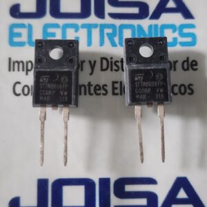 STTH8R06FP El STTH8R06FP es un diodo rectificador de alta tensión Turbo 2 ultrafast fabricado por STMicroelectronics. Está diseñado específicamente para su uso en fuentes de alimentación conmutadas (SMPS) y circuitos de corrección del factor de potencia (PFC) en modo continuo Y SE COMERCIALIZA EN JOISA ELECTRONICS SAC PROVEEDOR LIMA PERU