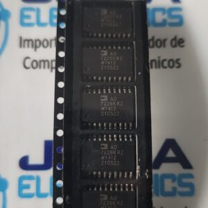 AD7226KRZ Es un circuito integrado (CI) convertidor digital-analógico (DAC) de cuatro canales (quad) y 8 bits fabricado por la empresa Analog Devices.. . . . Este chip convierte creencias digitales (datos) en voltaje analógico 8bits y se comercializa en JOISA ELECTRONICS SAC PROVEEDOR LIMA PERU