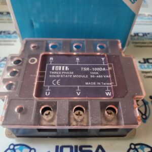 El TSR-100DA-H Es un relé de estado sólido (SSR) trifásico fabricado principalmente por la marca Fotek.. . . . Este dispositivo utiliza la creación de pequeños cables (CC) para generar un alto consumo de corriente (CA) en bobinas y fogatas de calefacción y se comercializa en JOISA ELECTRONICS SAC PROVEEDOR LIMA PERU
