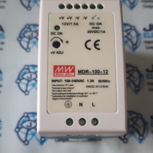 El MDR-100-12 Es una fuente de alimentación DIN para rieles de ropa industrial de la fábrica MEAN WELL . Este dispositivo convierte la energía (corriente eléctrica) para garantizar que los dispositivos en los procesos industriales funcionen correctamente Y SE COMERCIALIZA EN JOISA ELECTRONICS SAC PROVEEDOR LIMA PERU